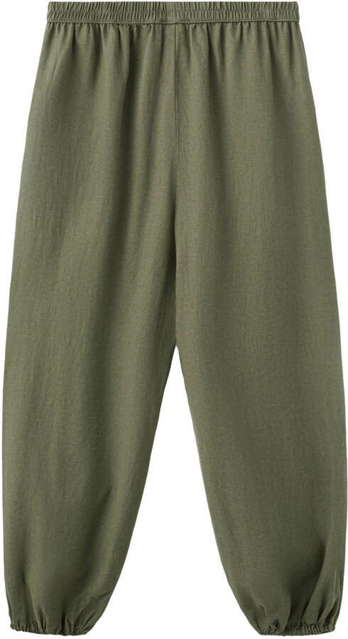 Mango Kids linnen casual broek kaki - Foto 2