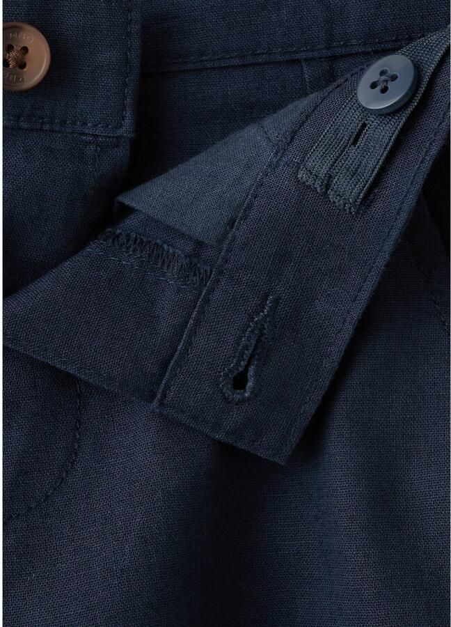 Mango Kids linnen chino short donkerblauw - Foto 2