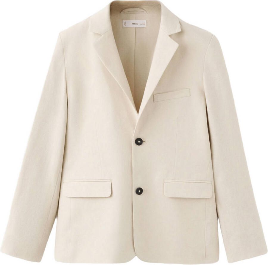 Mango Kids linnen colbert lichtbeige