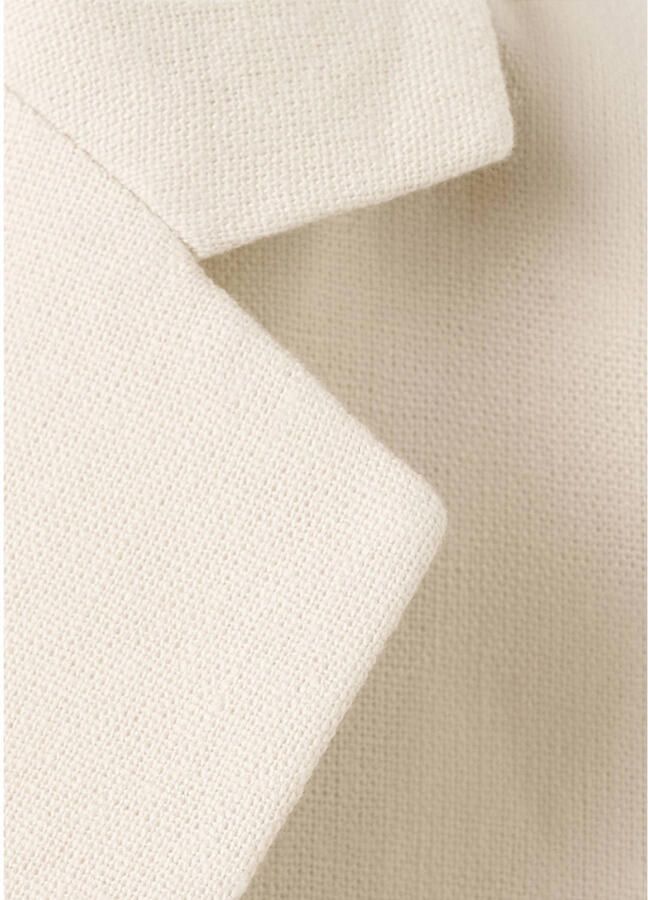 Mango Kids linnen colbert lichtbeige - Foto 2