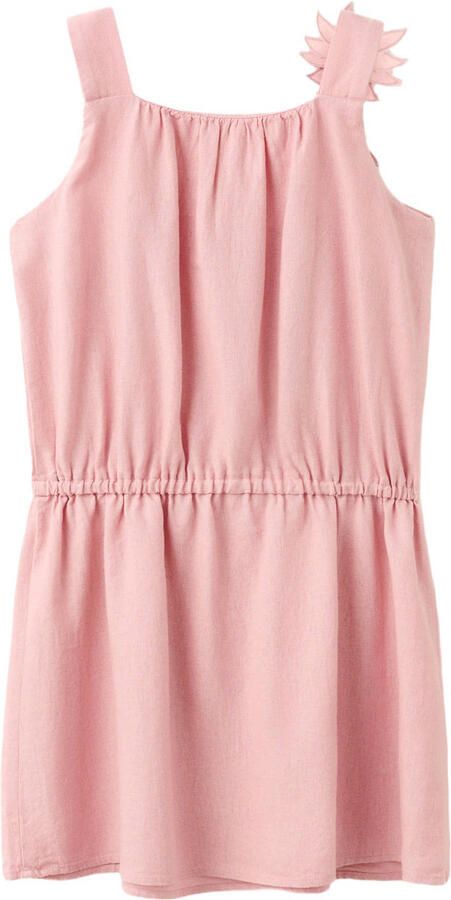 Mango Kids linnen korte jurk roze - Foto 3