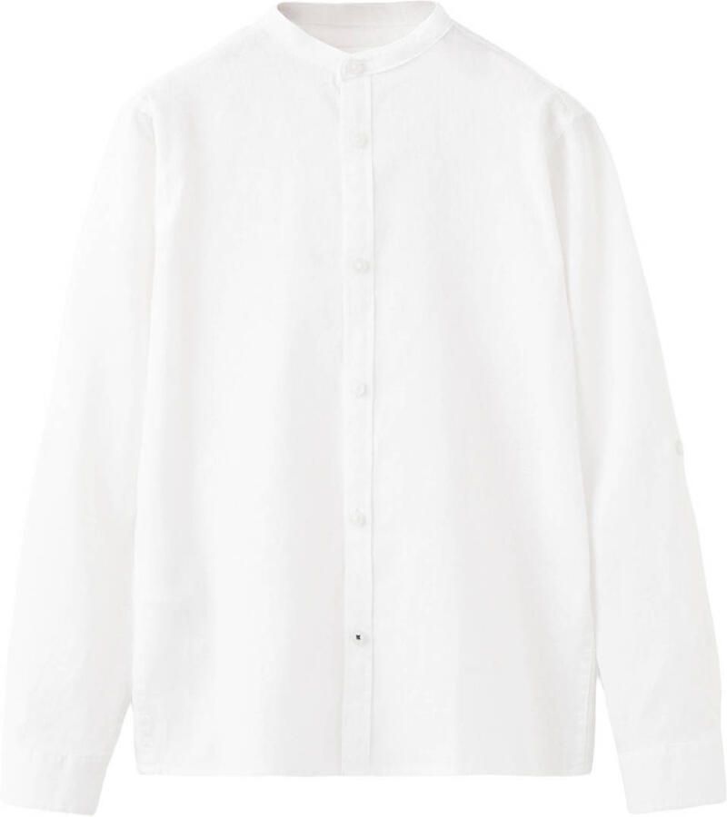 Mango Kids linnen overhemd wit