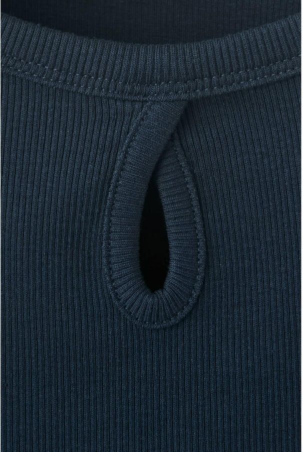 Mango Kids longsleeve met cut-out marineblauw