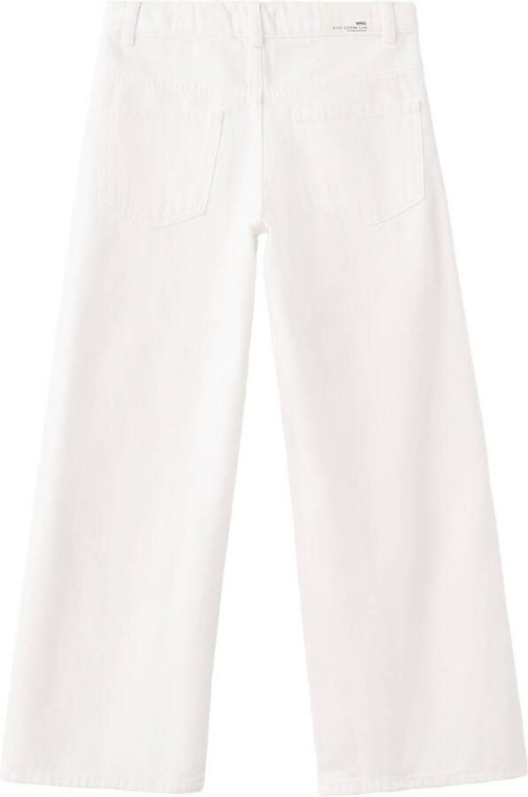 Mango Kids low waist wide leg jeans wit - Foto 2