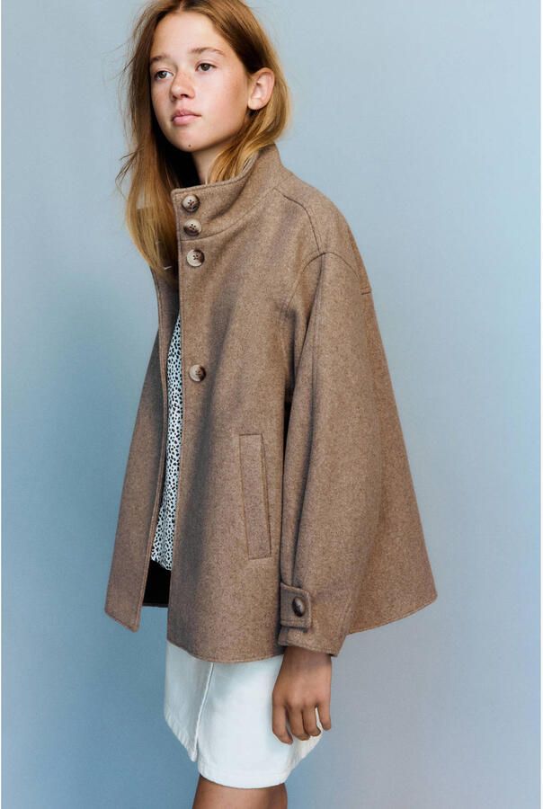 Mango Kids manteljas lichtbruin