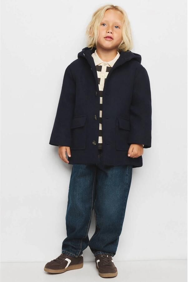 Mango Kids manteljas marineblauw
