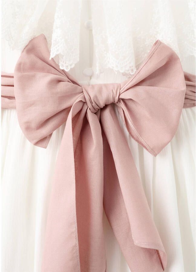 Mango Kids maxi jurk wit - Foto 2