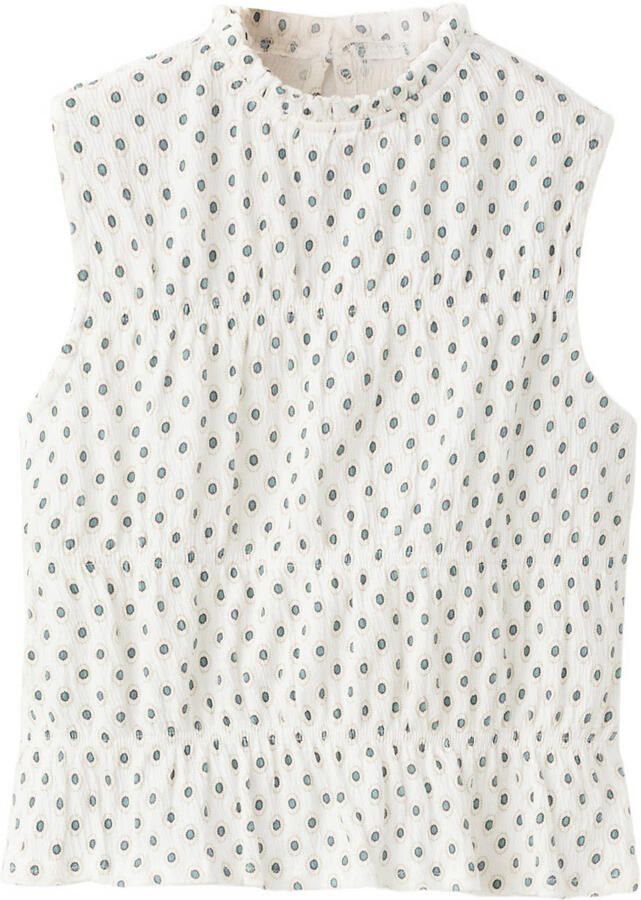 Mango Kids mouwloze top ecru