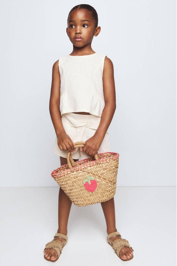 Mango Kids mouwloze top ecru - Foto 2