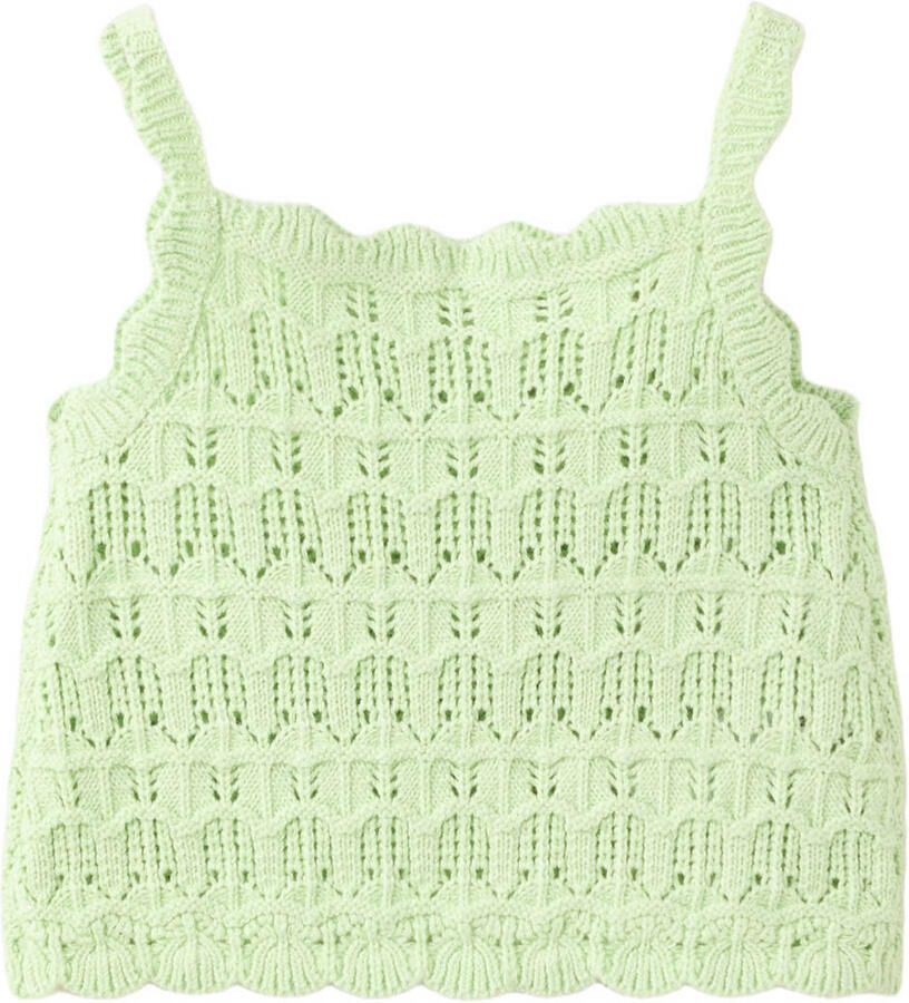 Mango Kids mouwloze top lichtgroen - Foto 2