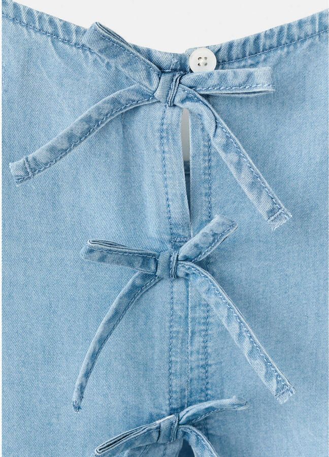 Mango Kids mouwloze top light blue denim - Foto 3