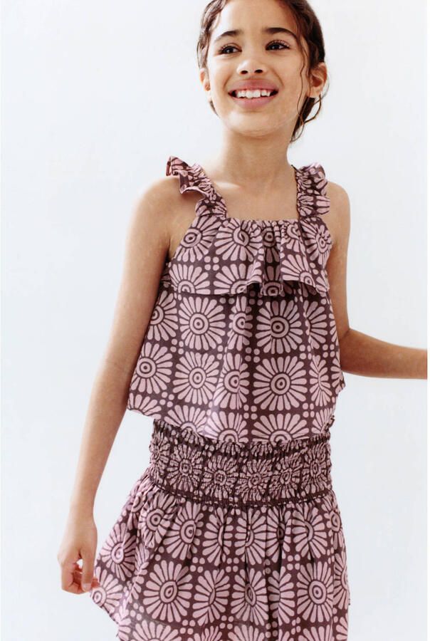 Mango Kids mouwloze top paars