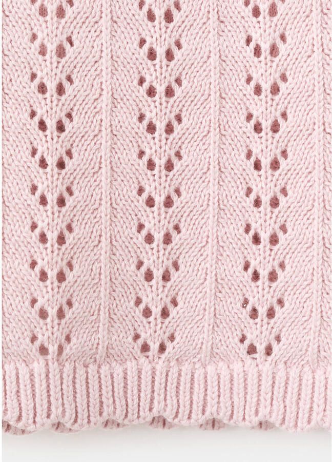 Mango Kids mouwloze top roze gebreid - Foto 2