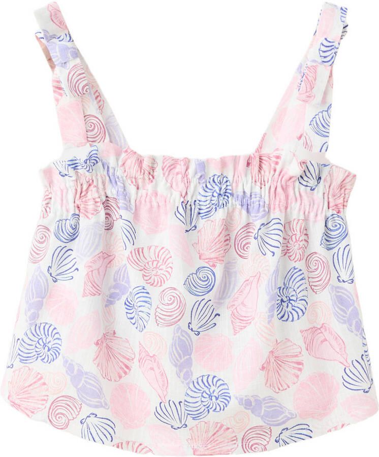 Mango Kids mouwloze top wit