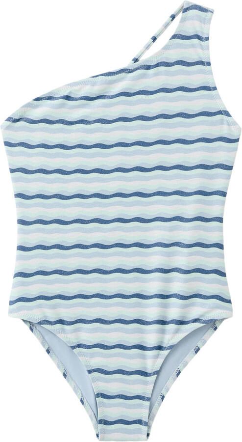 Mango Kids one shoulder badpak blauw