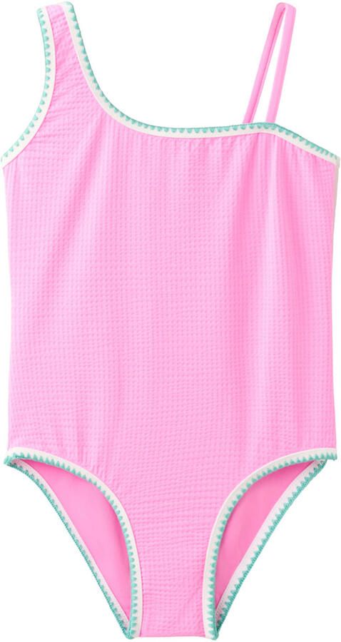 Mango Kids one shoulder badpak roze blauw - Foto 3