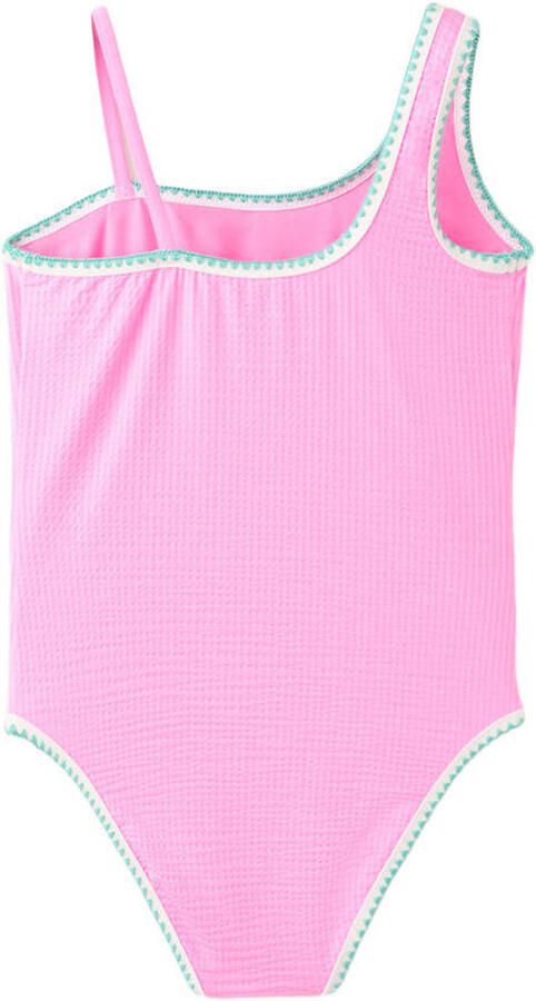 Mango Kids one shoulder badpak roze blauw - Foto 2