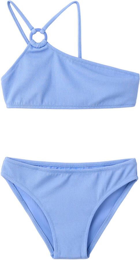 Mango Kids one shoulder bikini blauw