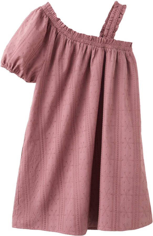 Mango Kids one shoulder jurk roze