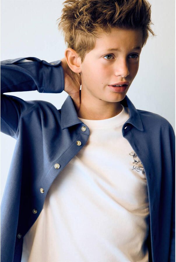 Mango Kids overhemd blauw - Foto 3
