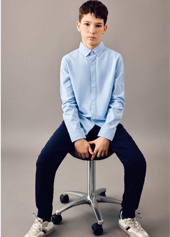 Mango Kids overhemd lichtblauw - Foto 3