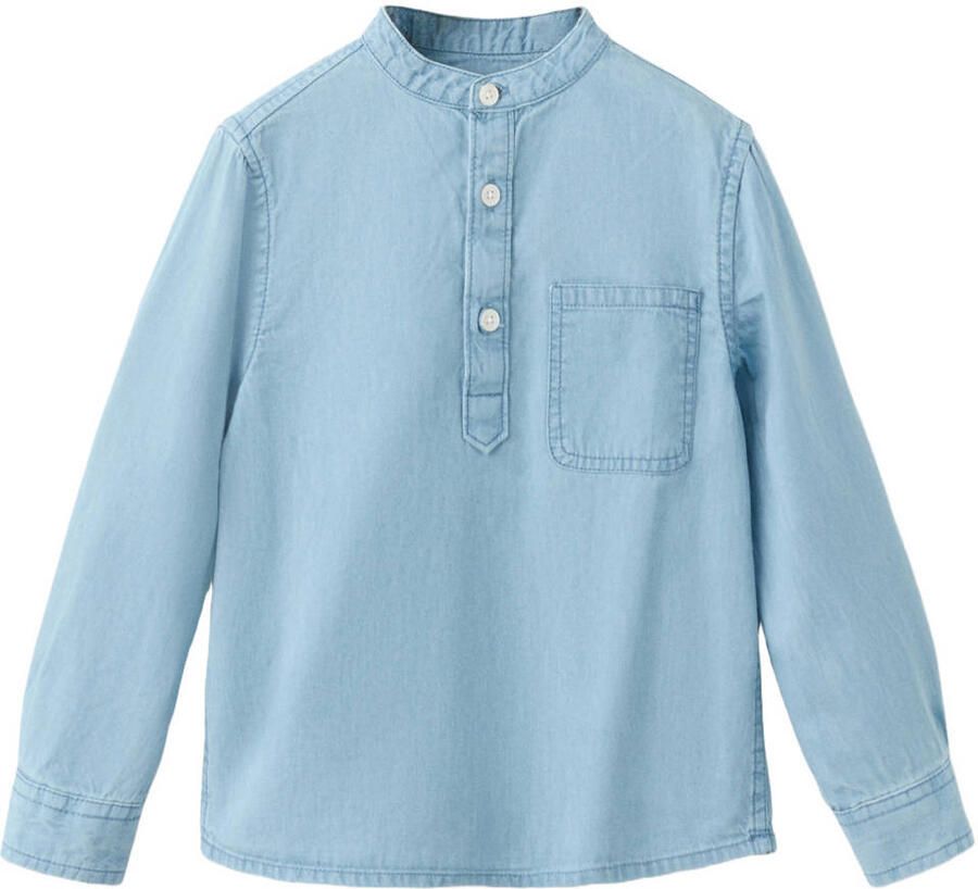 Mango Kids overhemd light blue denim