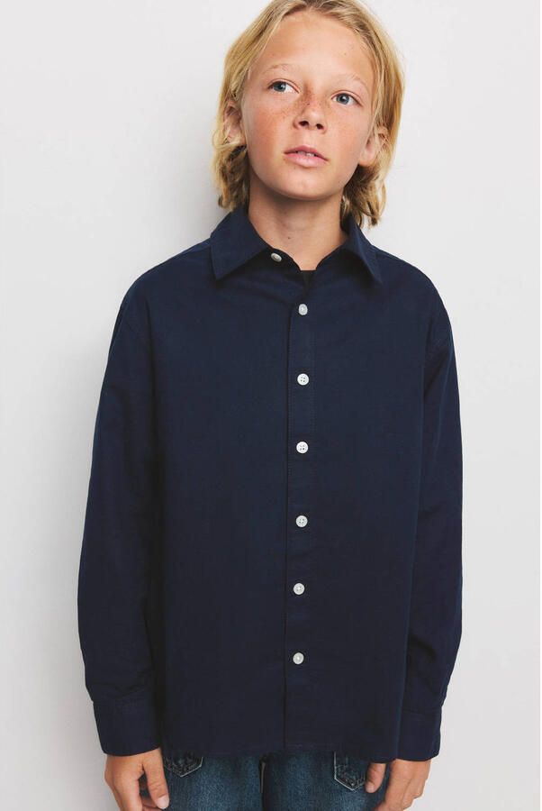 Mango Kids overhemd marineblauw