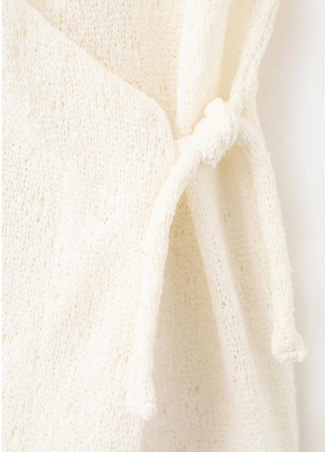Mango Kids overslagtop beige gebreid - Foto 3