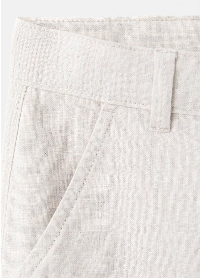 Mango Kids pantalon met linnen zand - Foto 2