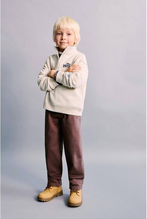 Mango Kids Paw Patrol sweater met backprint beige
