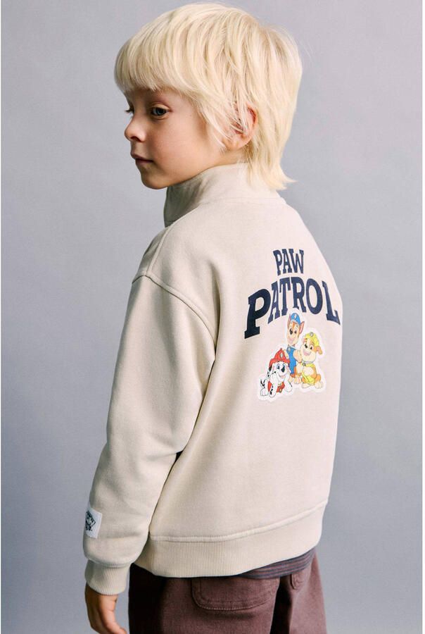 Mango Kids Paw Patrol sweater met backprint beige - Foto 3