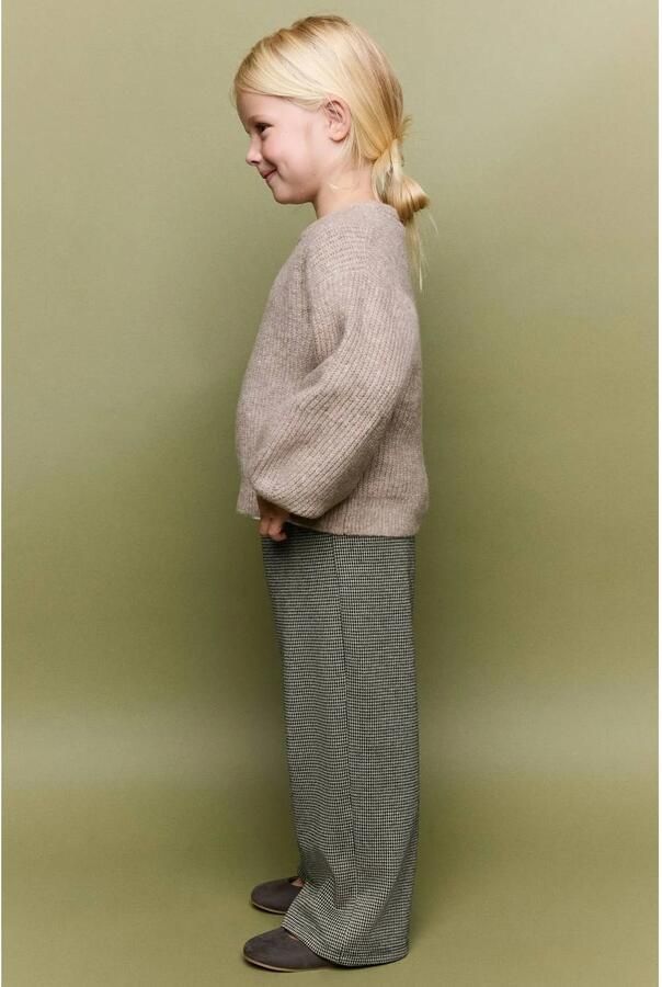 Mango Kids pied-de-poule casual broek bruin ecru Meisjes Polyester Pied de Poule - Foto 2