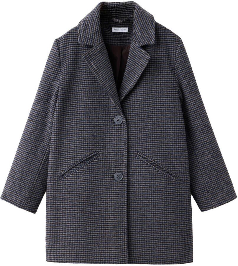 Mango Kids pied-de-poule mantel grijs