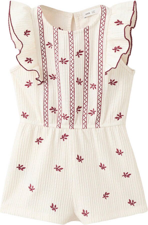 Mango Kids playsuit met print beige