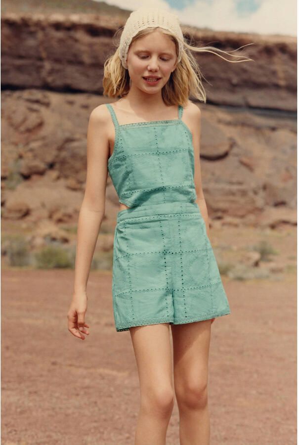 Mango Kids playsuit turquoise - Foto 2