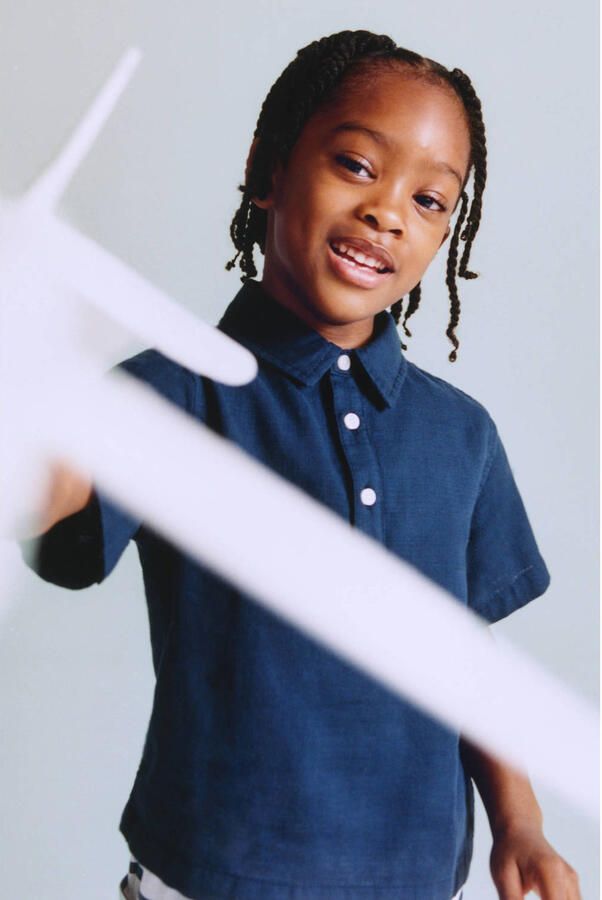 Mango Kids polo donkerblauw - Foto 2