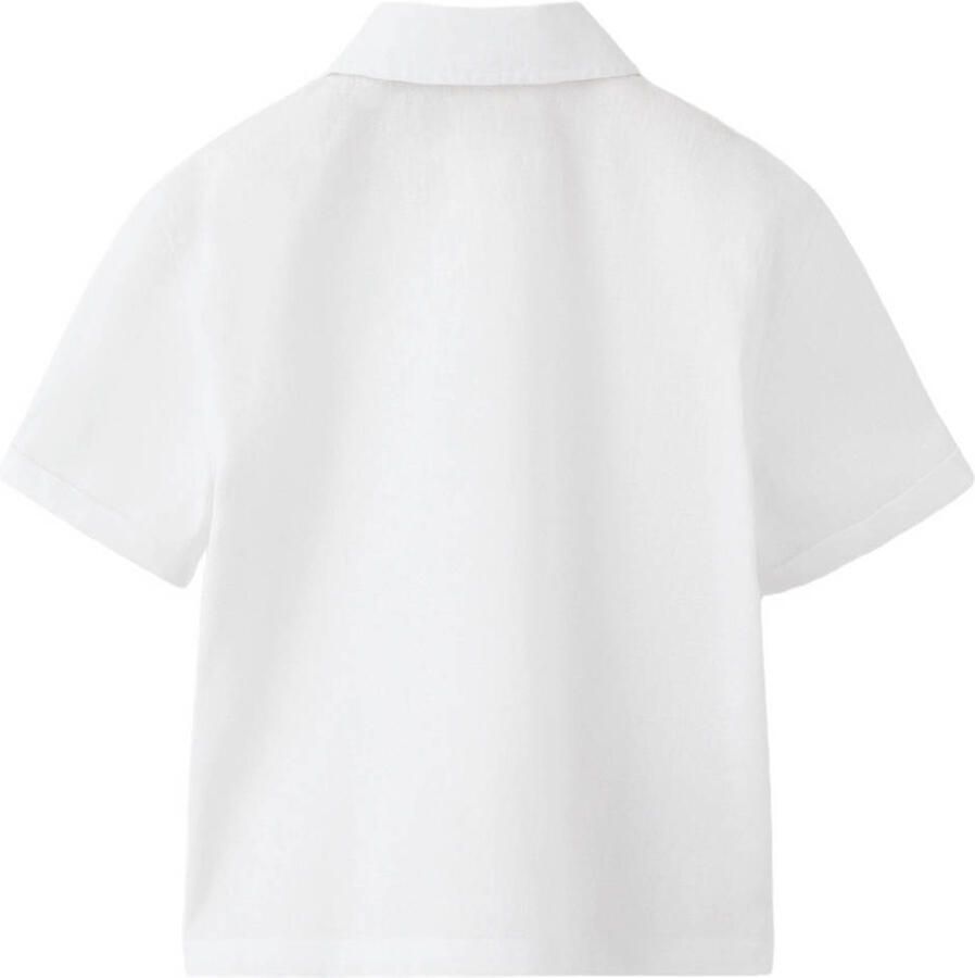 Mango Kids polo met linnen wit - Foto 2