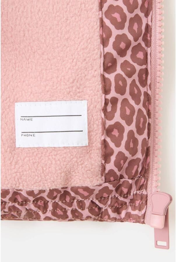 Mango Kids pufferjas met panterprint roze - Foto 2