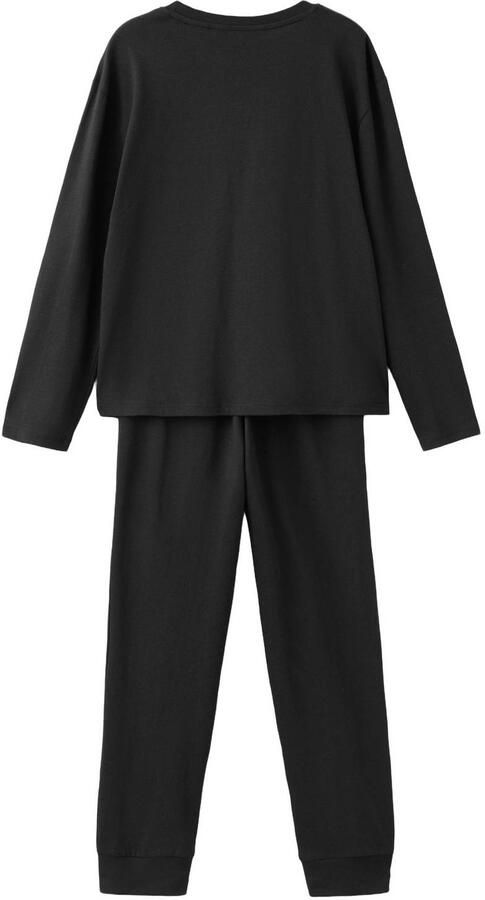 Mango Kids halloween pyjama met print zwart wit - Foto 2