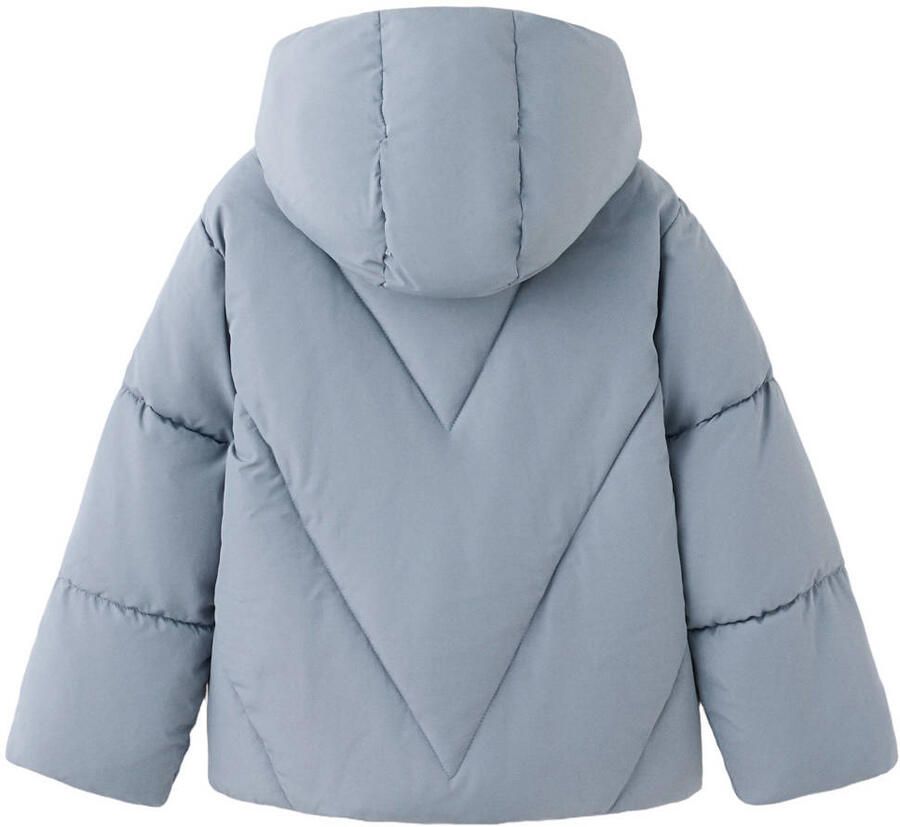 Mango Kids quilted winterjas blauw - Foto 2