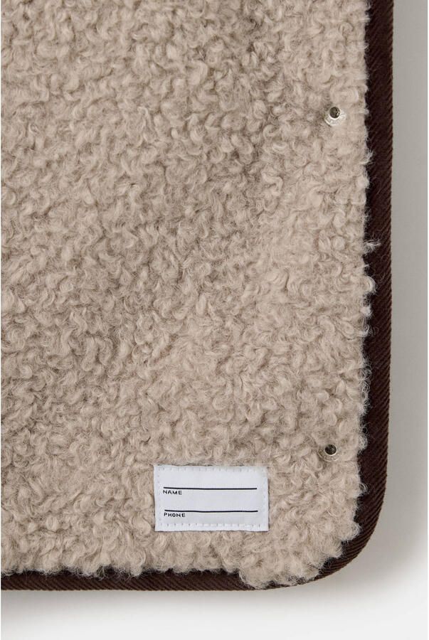Mango Kids quilted winterjas donkerbruin - Foto 2