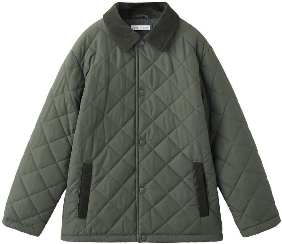 Mango Kids quilted winterjas kaki