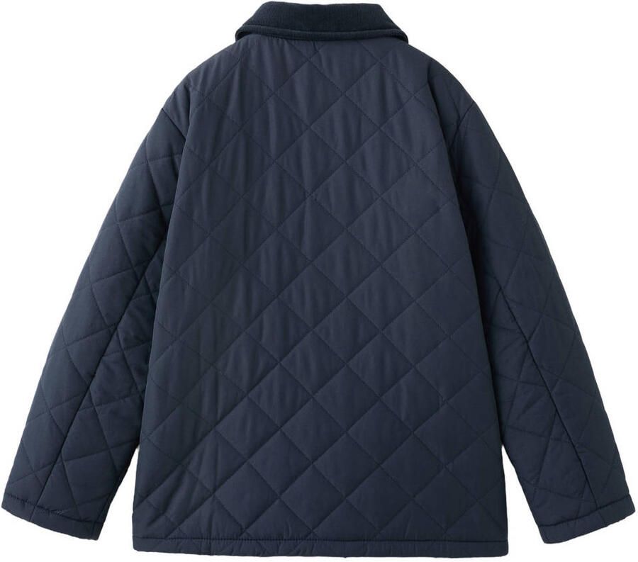 Mango Kids quilted winterjas marineblauw - Foto 2