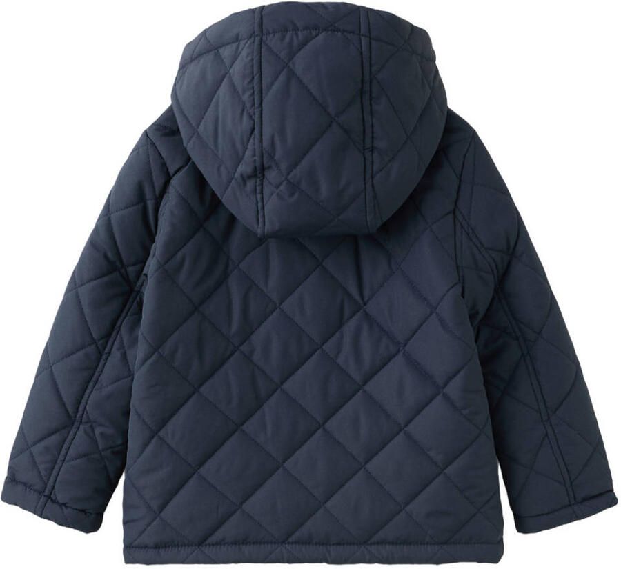 Mango Kids quilted winterjas marineblauw