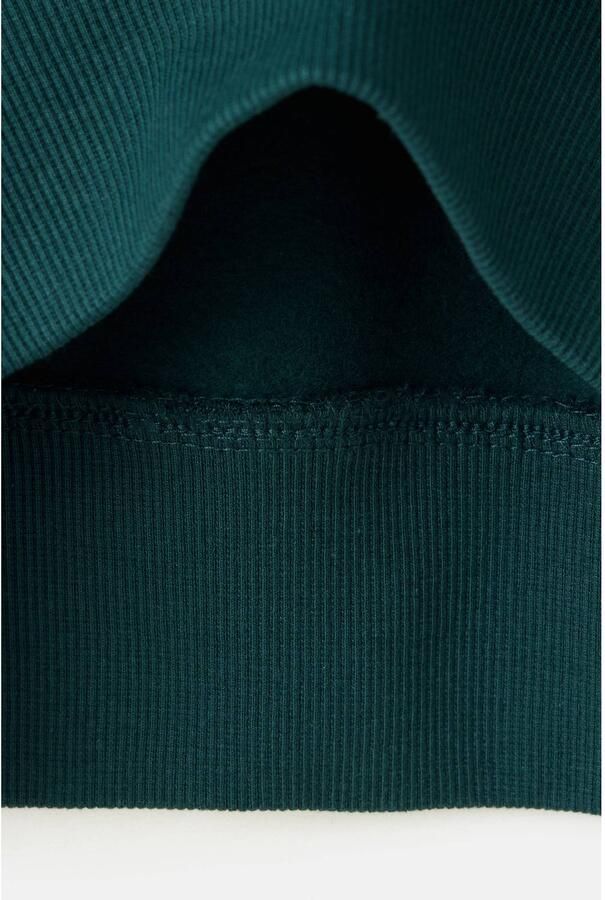 Mango Kids rechtvallende sweater met backprint donkergroen - Foto 2