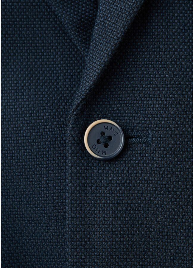 Mango Kids regular fit blazer donkerblauw - Foto 2