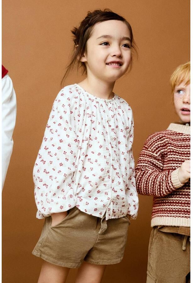 Mango Kids regular fit casual short middenbruin - Foto 3