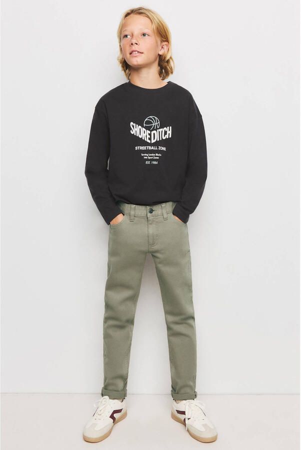 Mango Kids regular fit jeans kaki