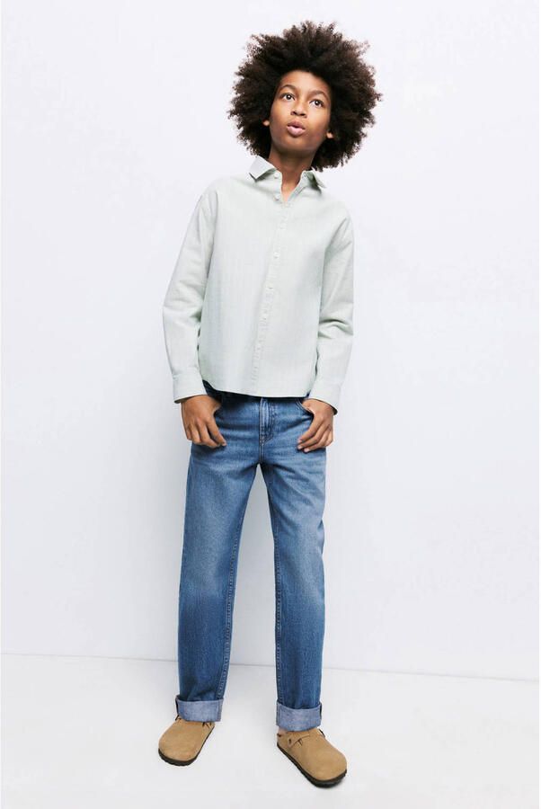 Mango Kids regular fit jeans middelblauw