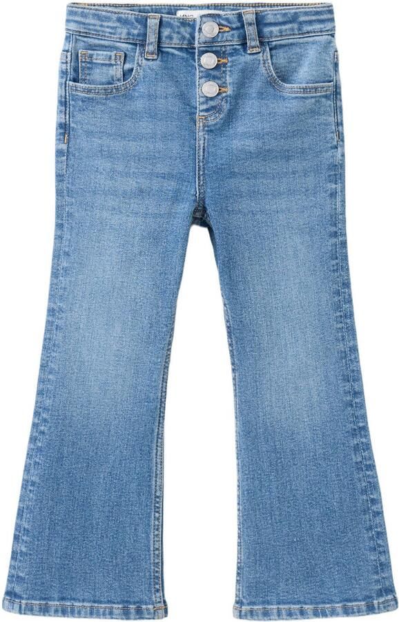 Mango Kids regular waist flared jeans mediumblauw